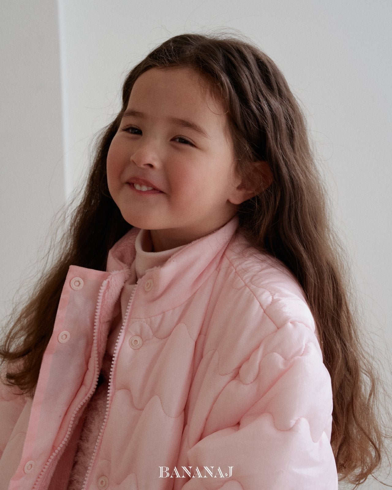 ［BANANAJ］Ribbon wave padding jacket