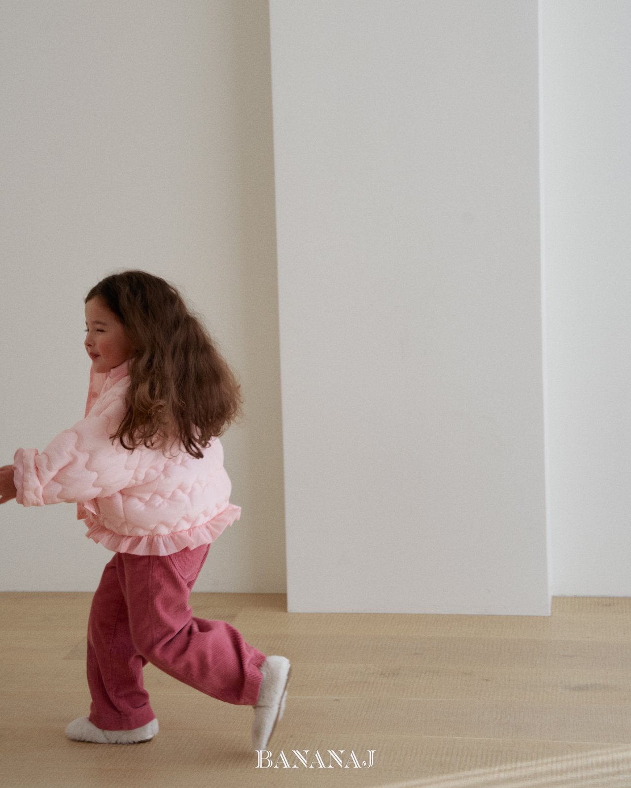 ［BANANAJ］Ribbon wave padding jacket