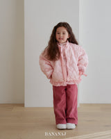 ［BANANAJ］Ribbon wave padding jacket