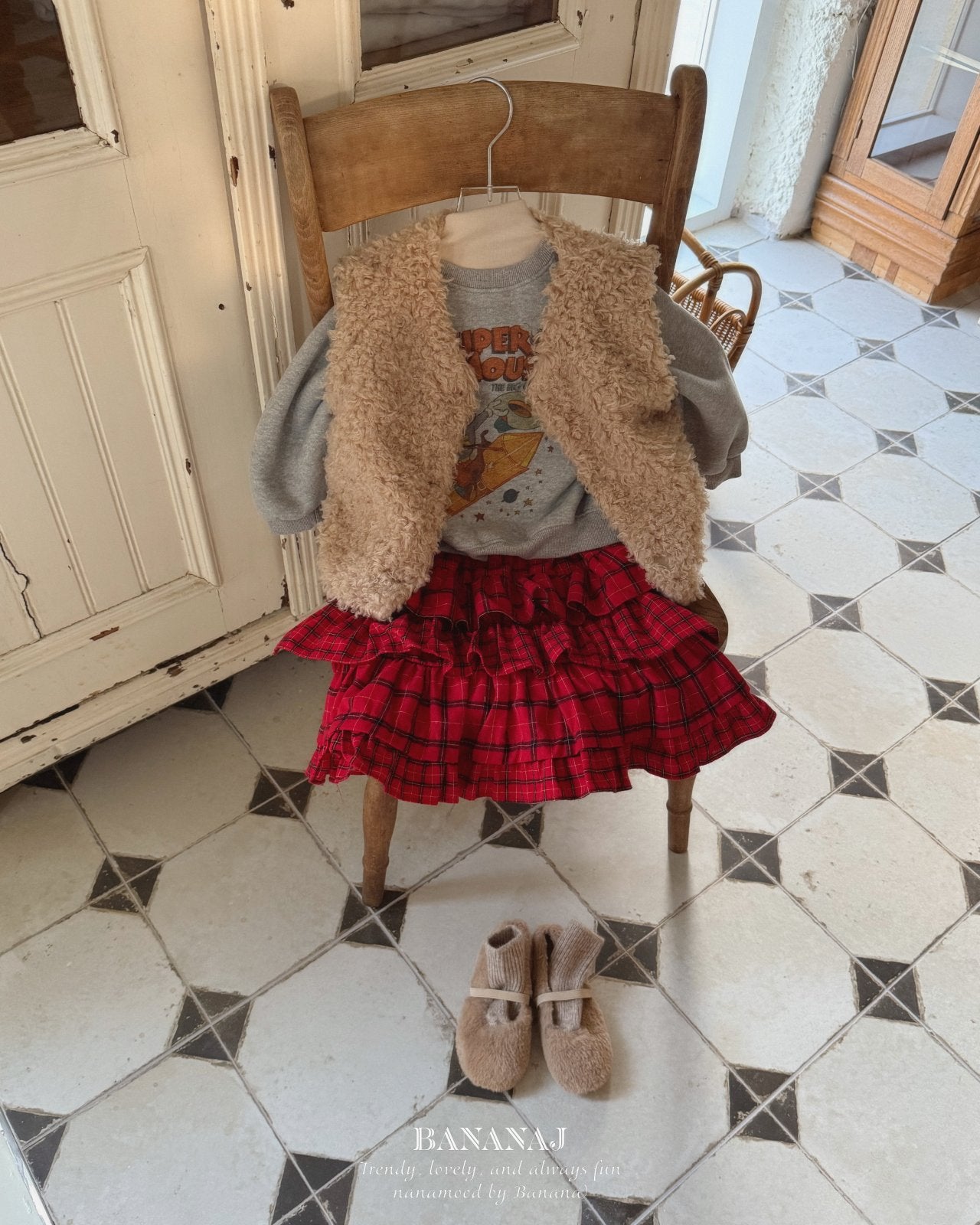 ［BANANAJ］Pic reversible vest