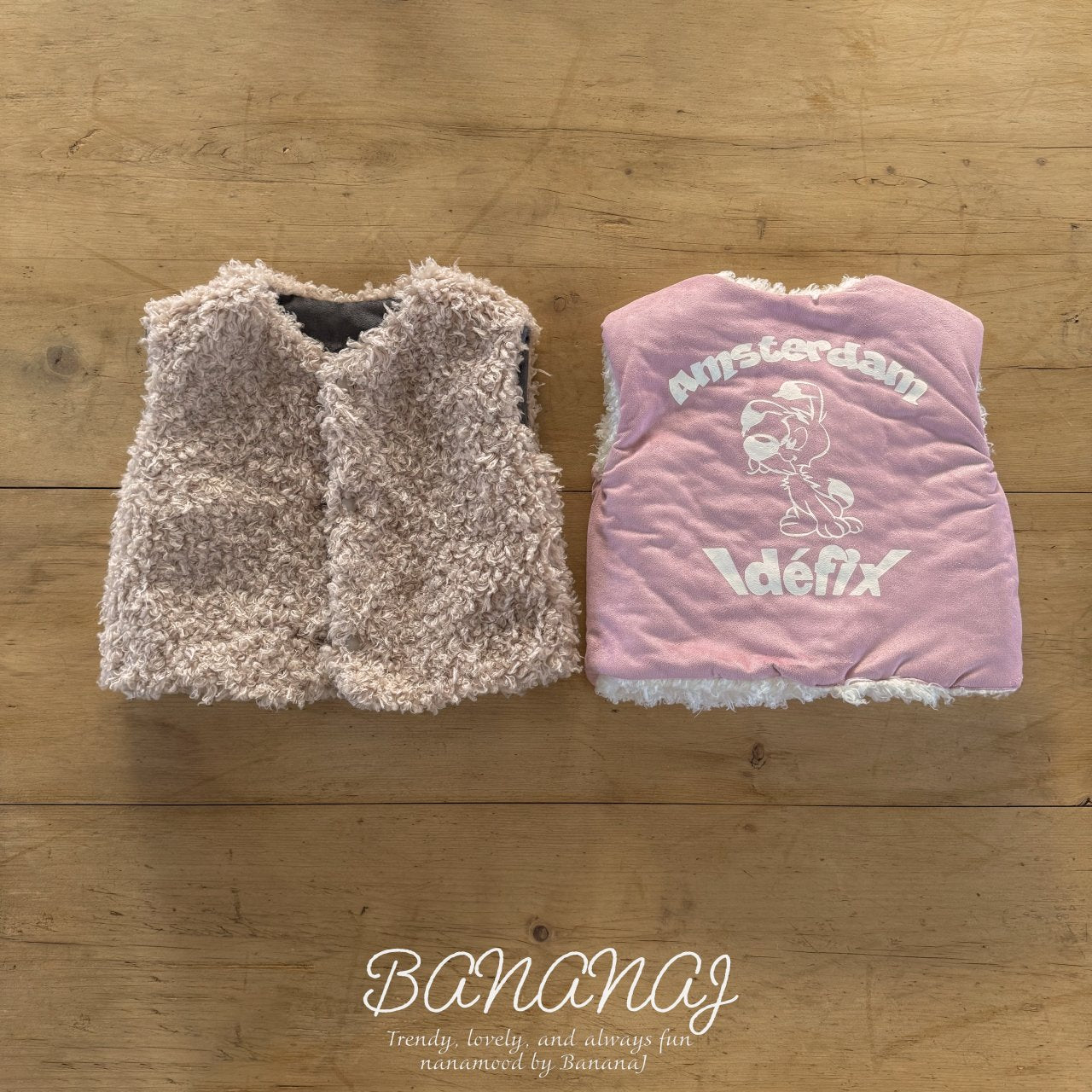 ［BANANAJ］Pic reversible vest