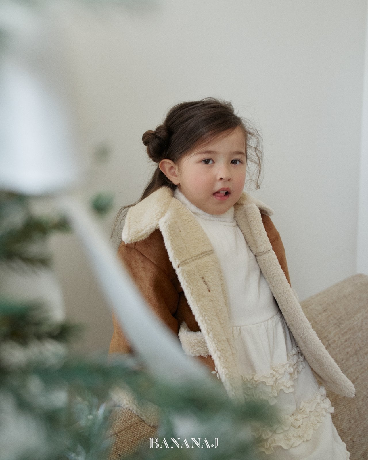 ［BANANAJ］Bear mink mouton jacket