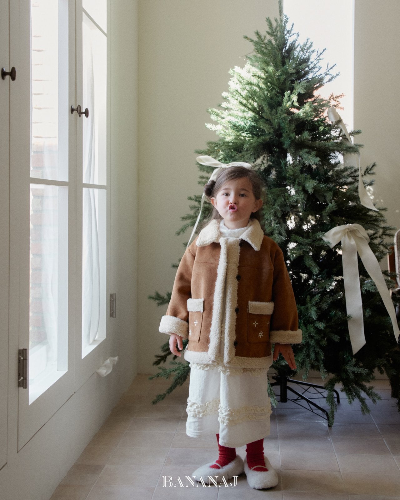 ［BANANAJ］Bear mink mouton jacket