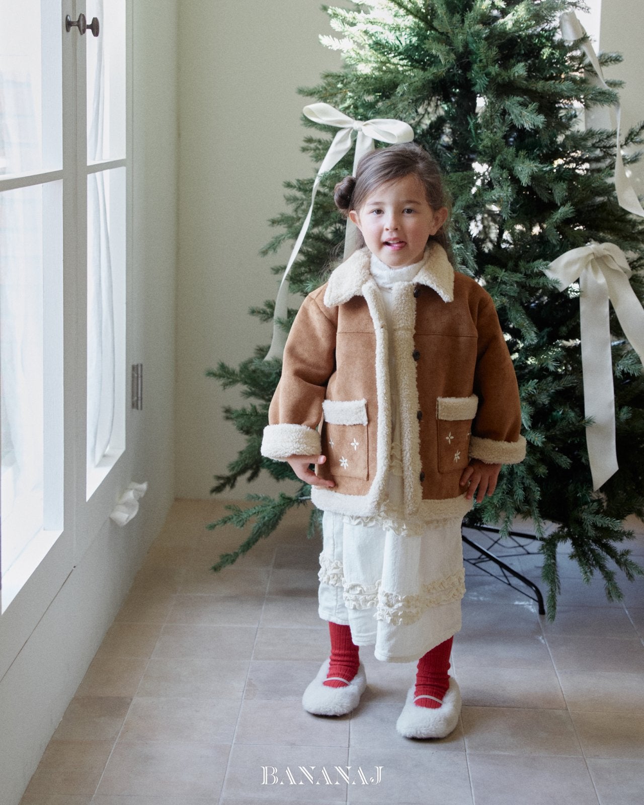 ［BANANAJ］Bear mink mouton jacket