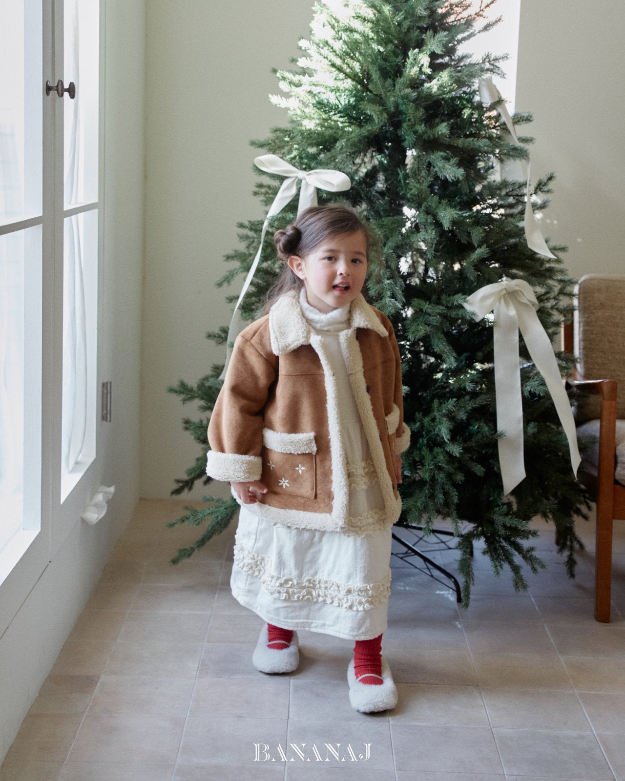 ［BANANAJ］Bear mink mouton jacket