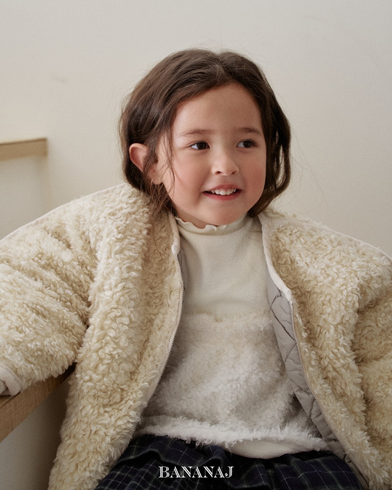 ［BANANAJ］Poodle reversible jacket