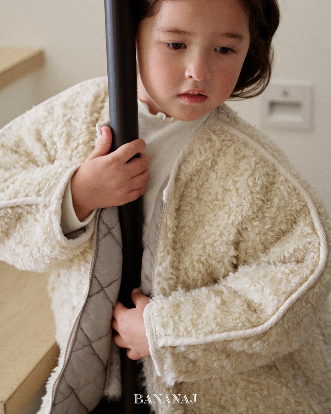 ［BANANAJ］Poodle reversible jacket