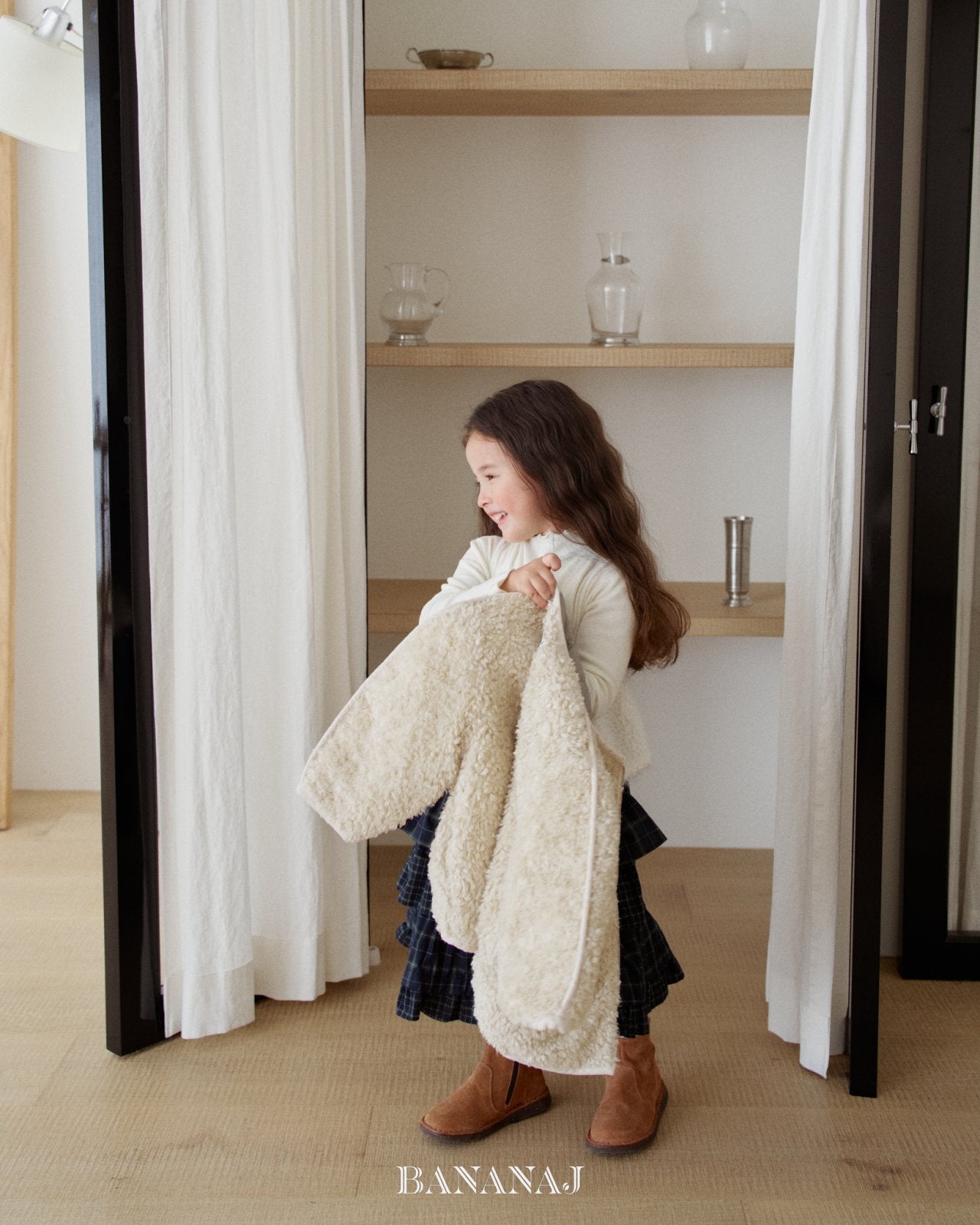 ［BANANAJ］Poodle reversible jacket