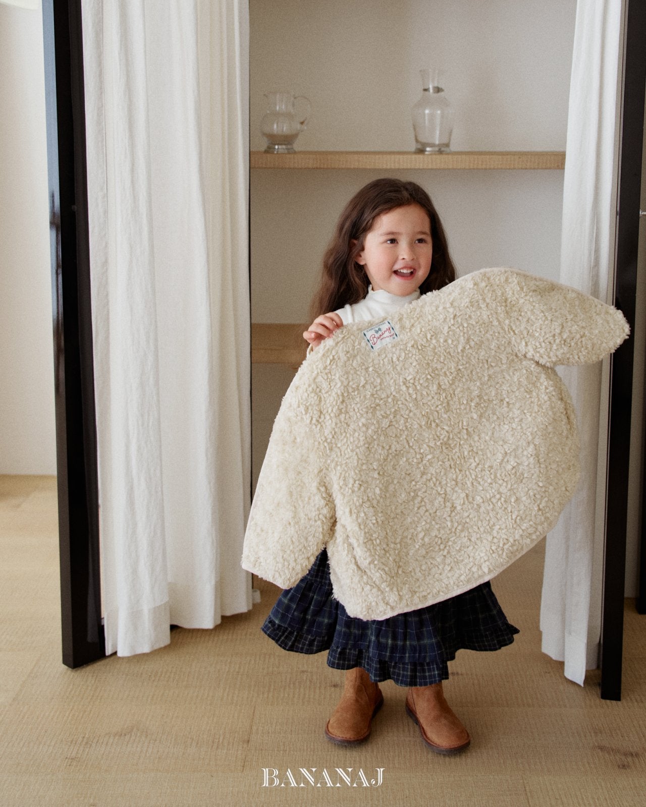 ［BANANAJ］Poodle reversible jacket