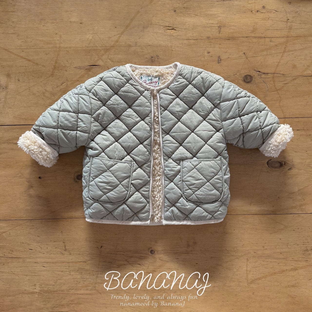 ［BANANAJ］Poodle reversible jacket