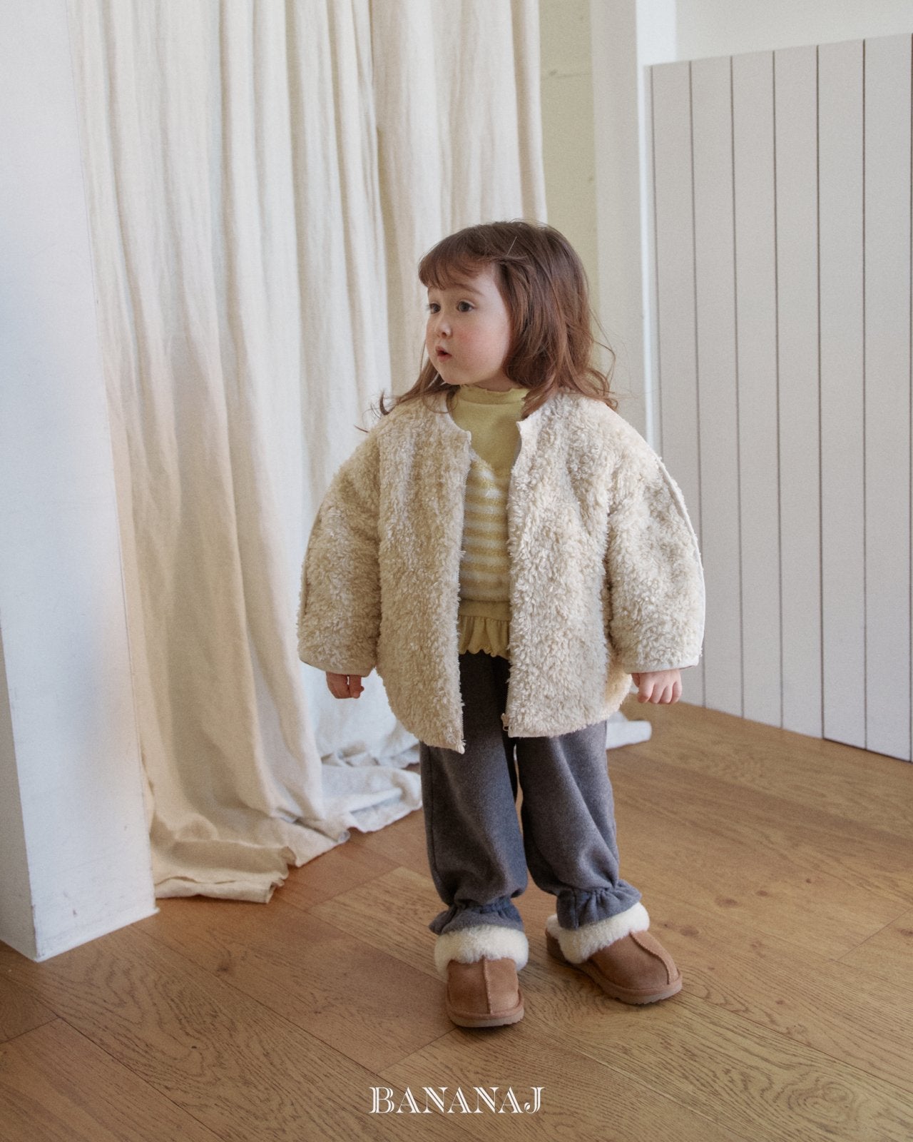 ［BANANAJ］Poodle reversible jacket