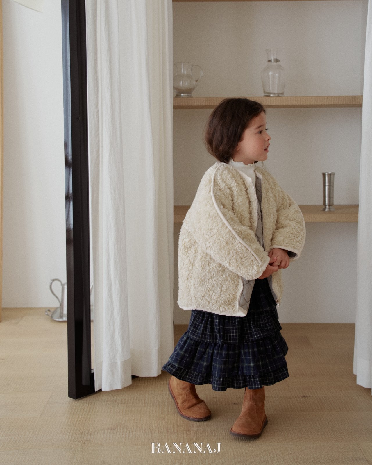 ［BANANAJ］Poodle reversible jacket