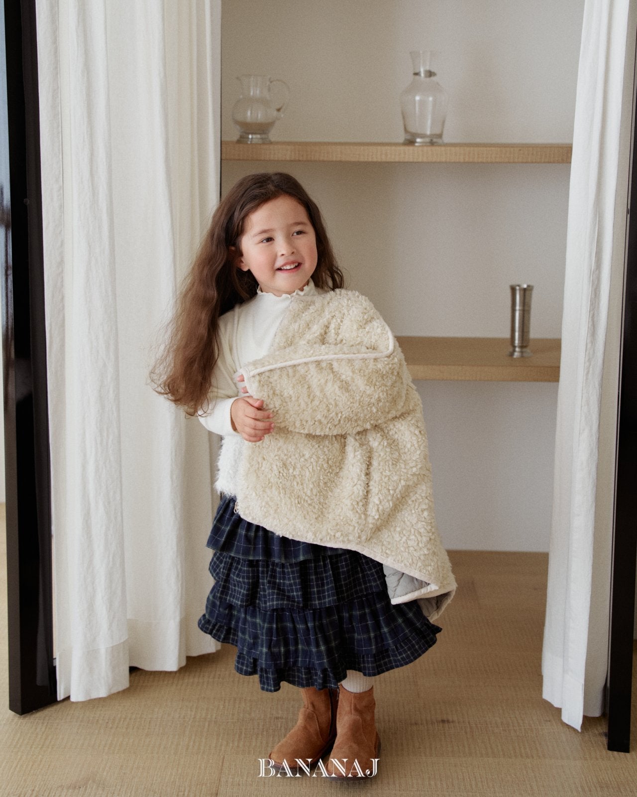 ［BANANAJ］Poodle reversible jacket