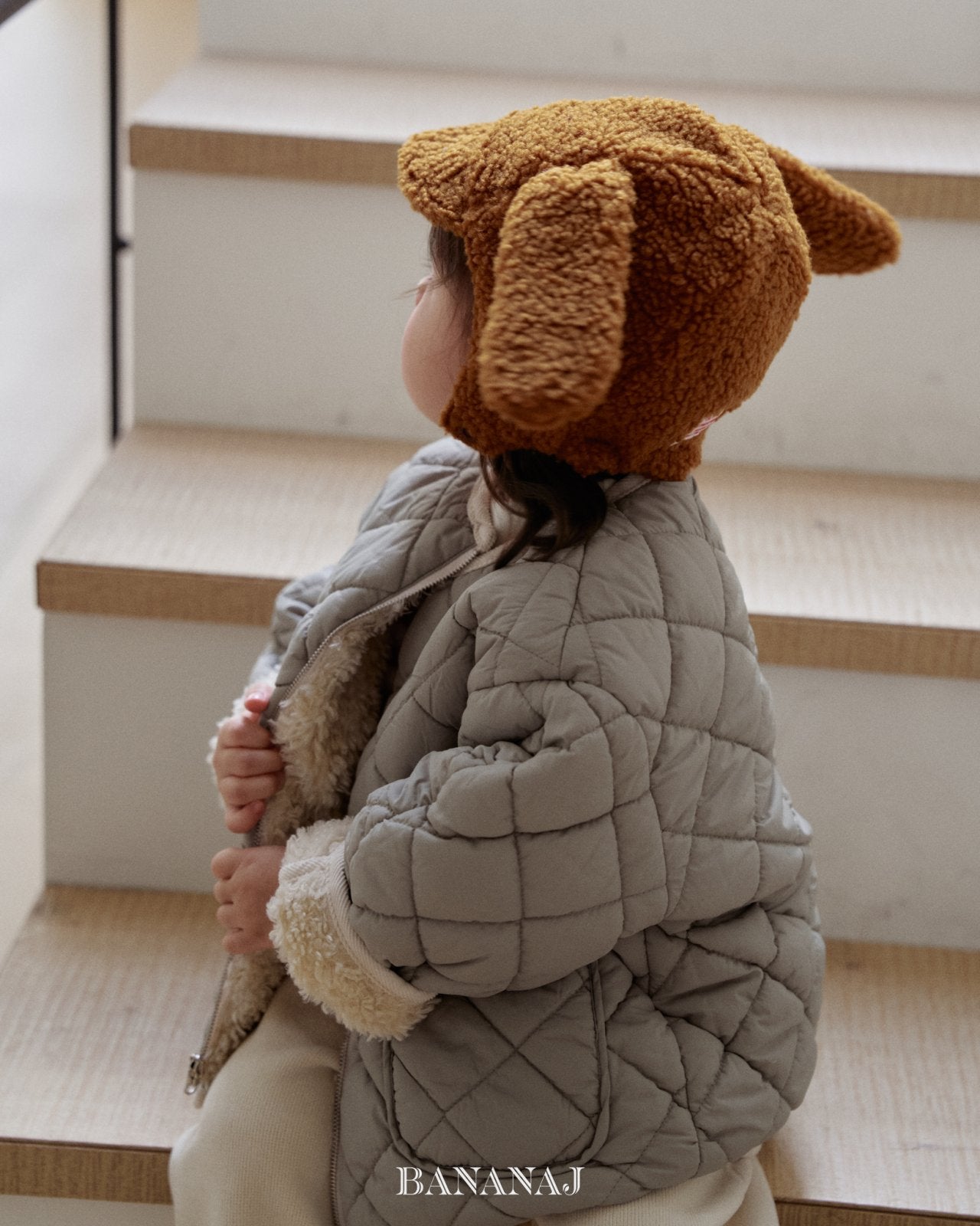 ［BANANAJ］Poodle reversible jacket