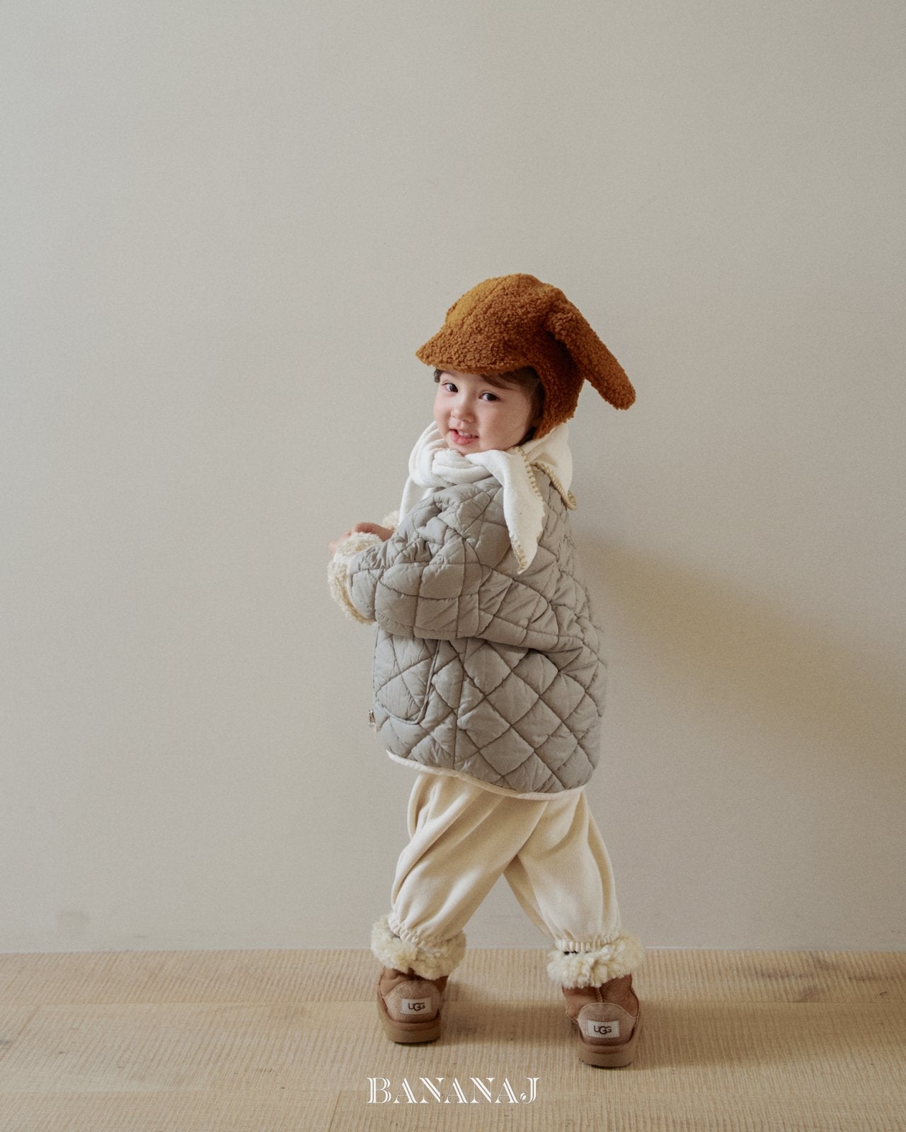 ［BANANAJ］Poodle reversible jacket