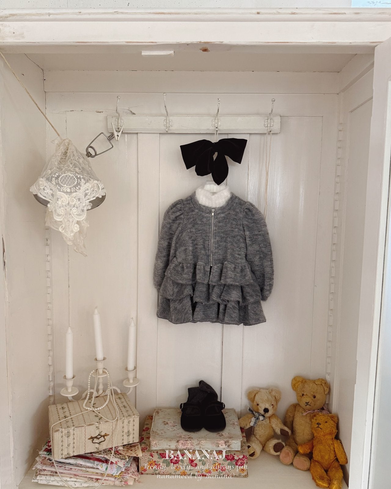 ［BANANAJ］Moeli zip-up cardigan