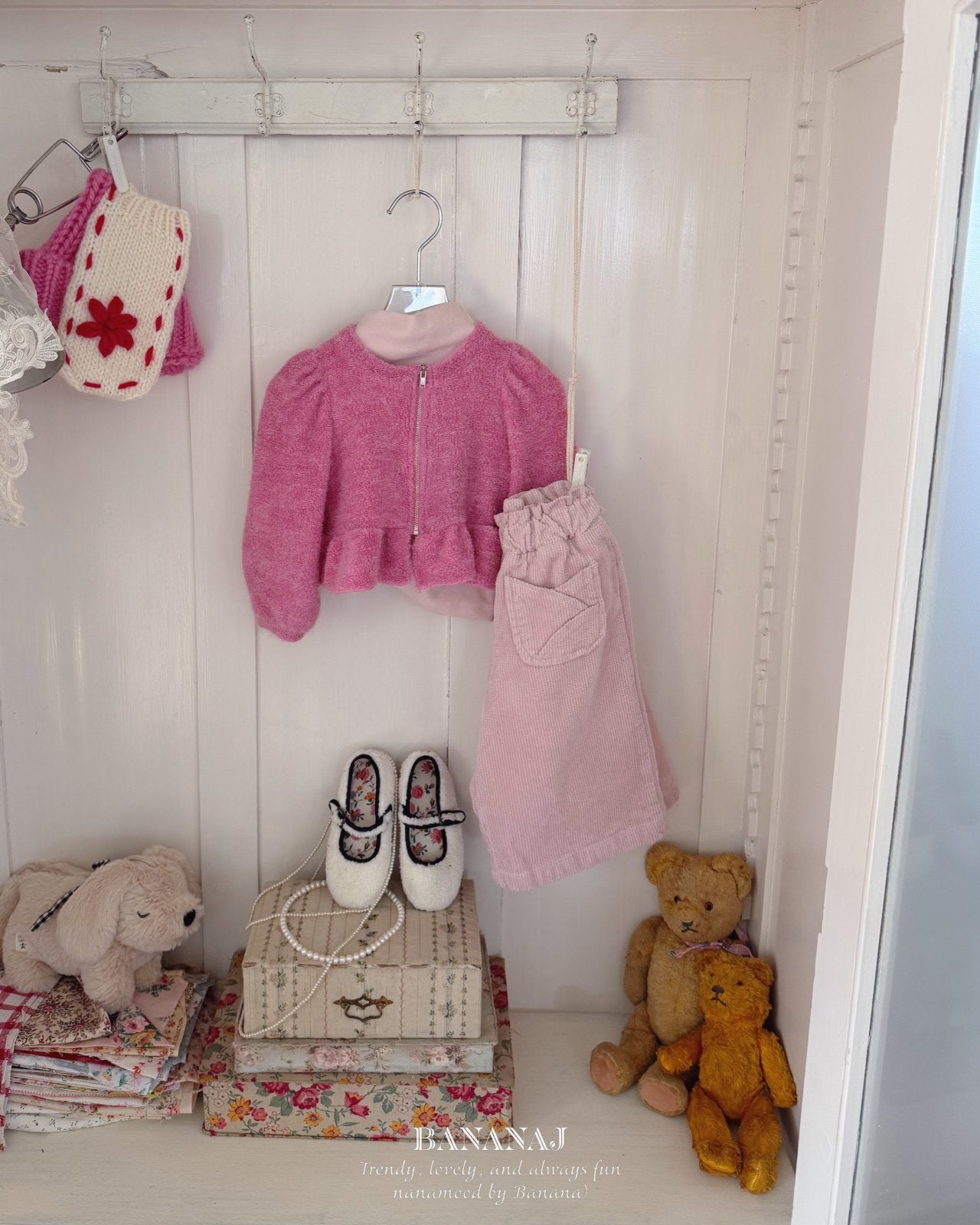 ［BANANAJ］Moeli zip-up cardigan