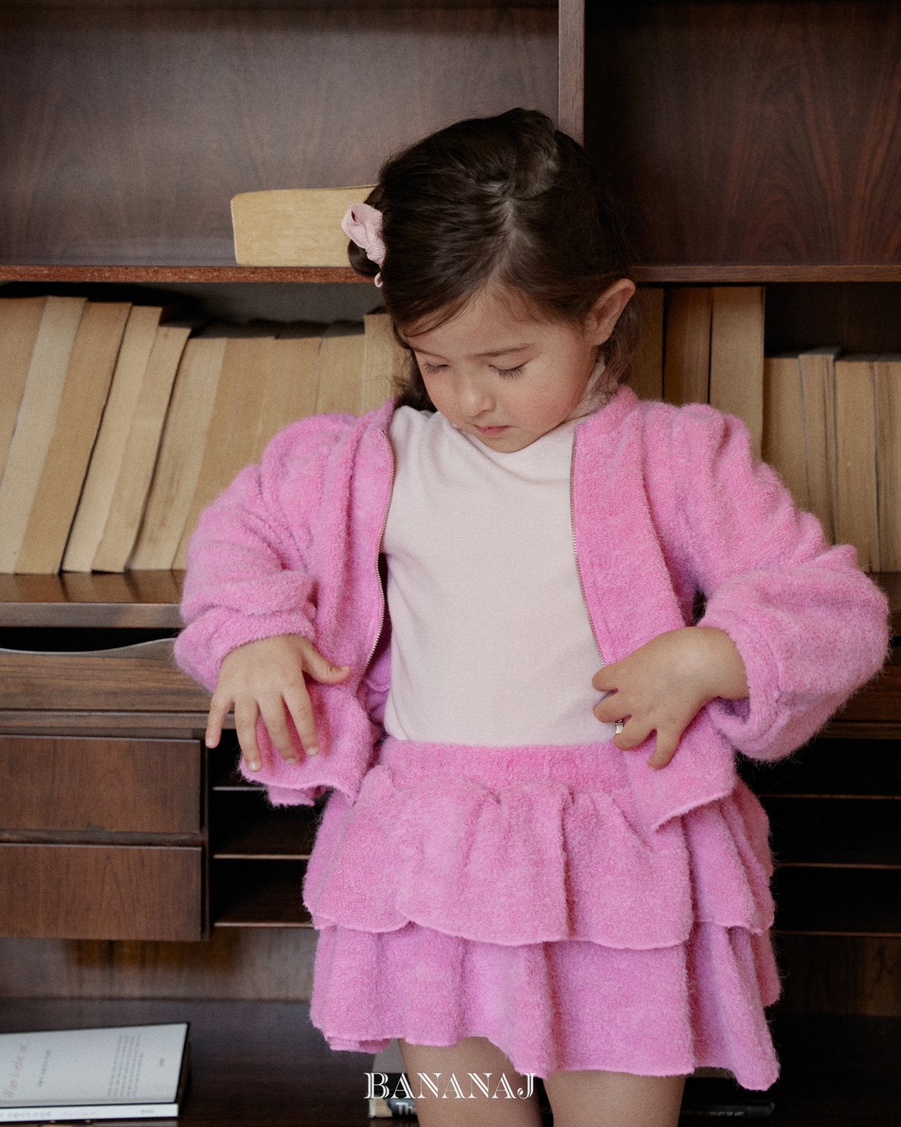 ［BANANAJ］Moeli zip-up cardigan