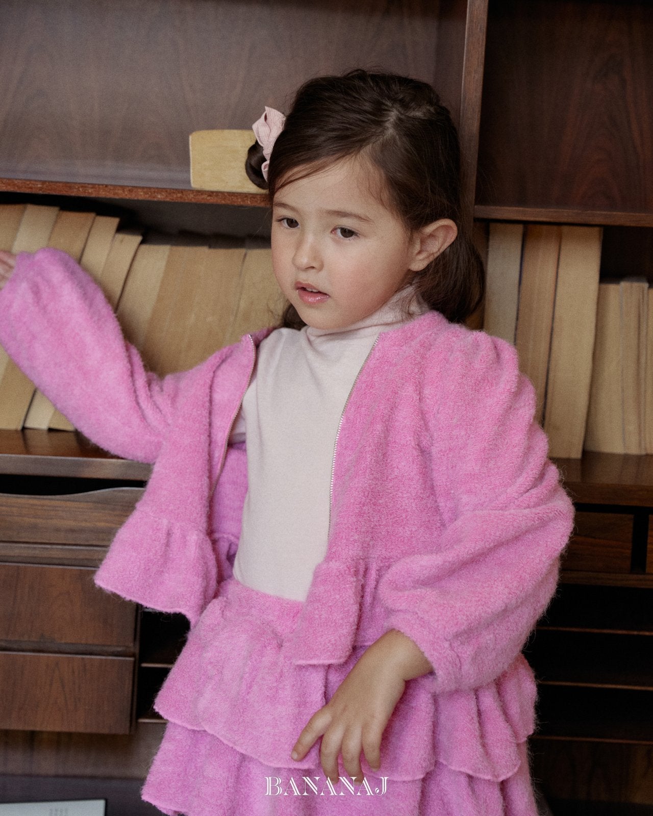 ［BANANAJ］Moeli zip-up cardigan