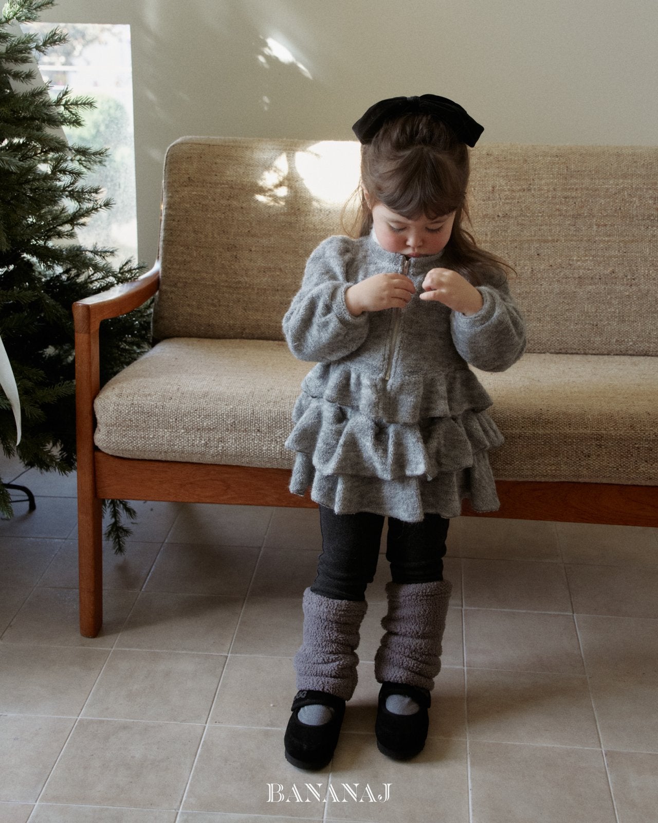 ［BANANAJ］Moeli zip-up cardigan