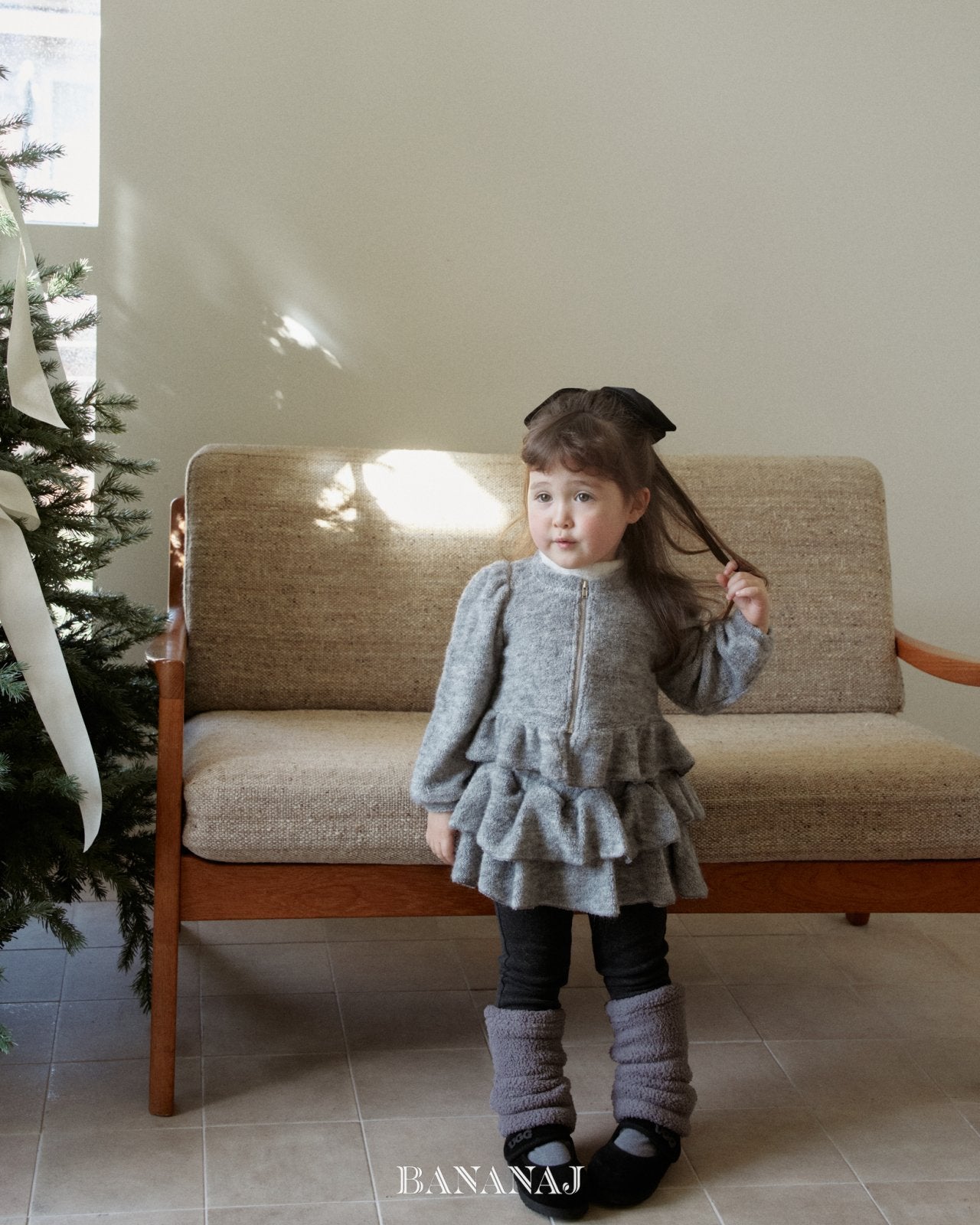 ［BANANAJ］Moeli zip-up cardigan