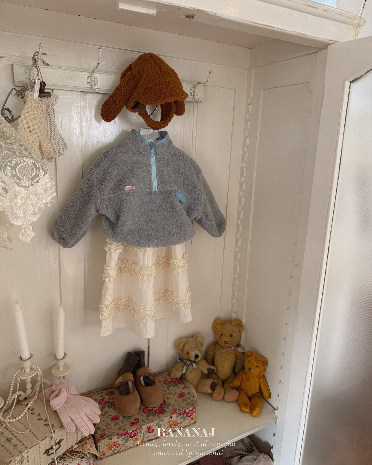 ［BANANAJ］Forming half zip-up