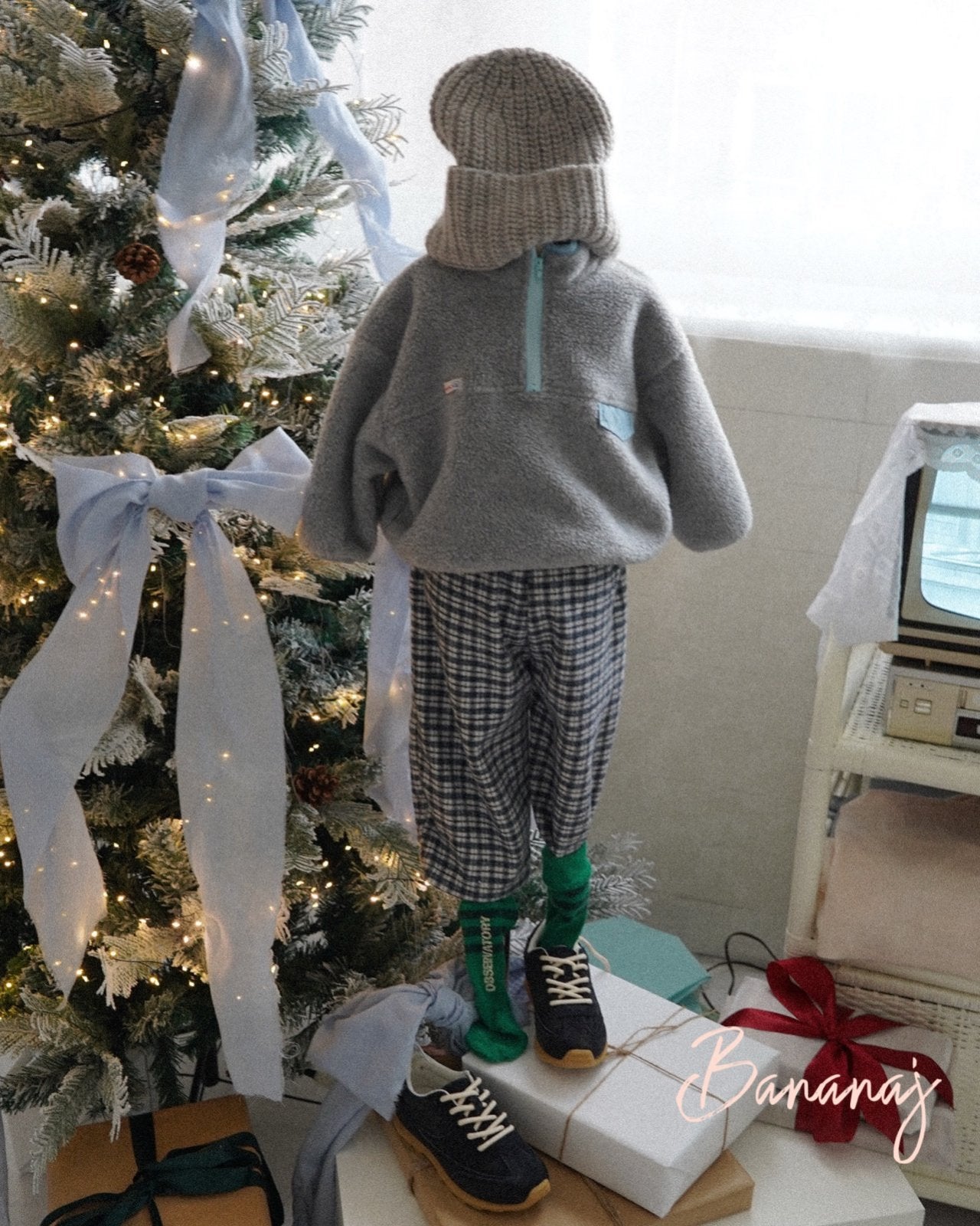 ［BANANAJ］Forming half zip-up