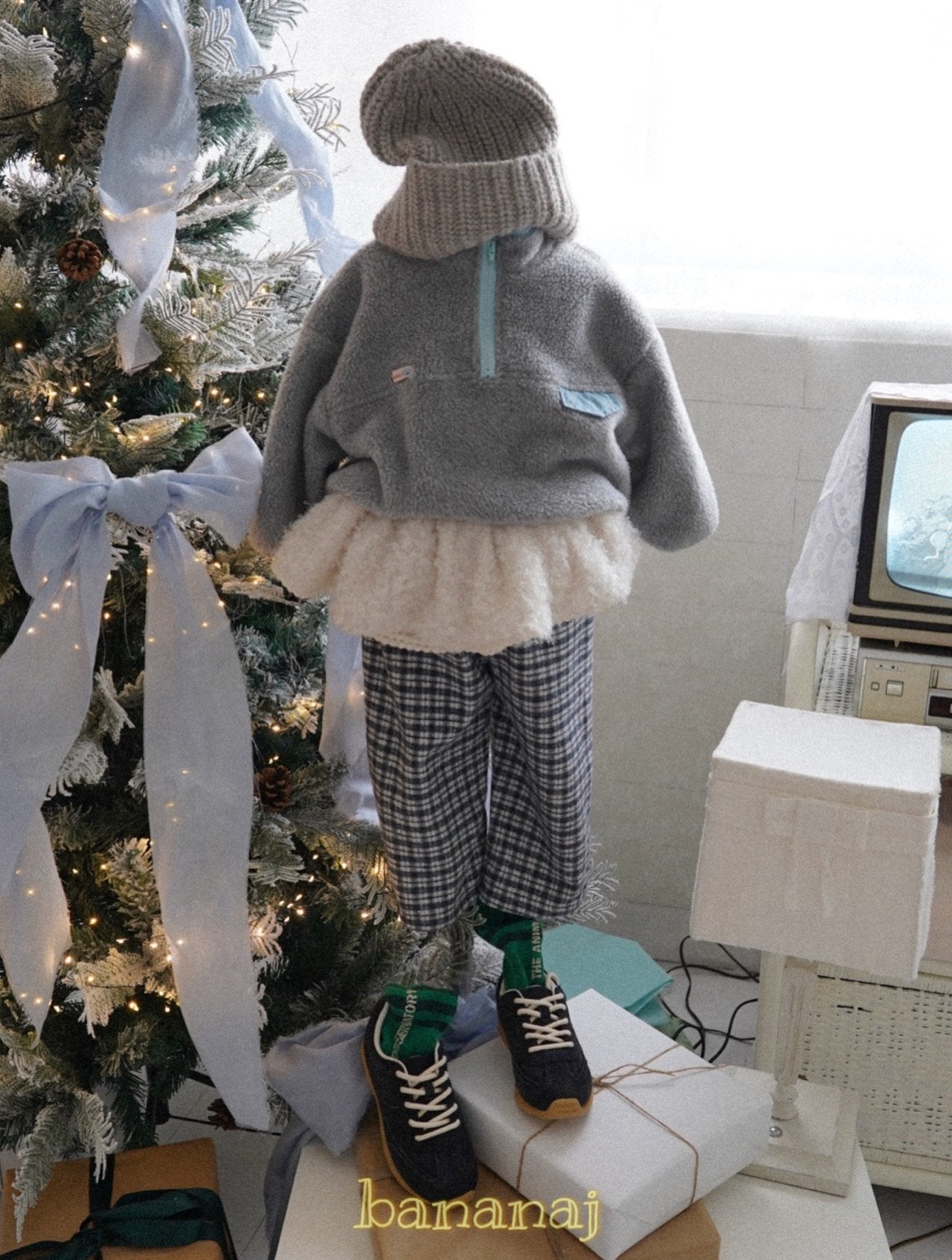 ［BANANAJ］Forming half zip-up