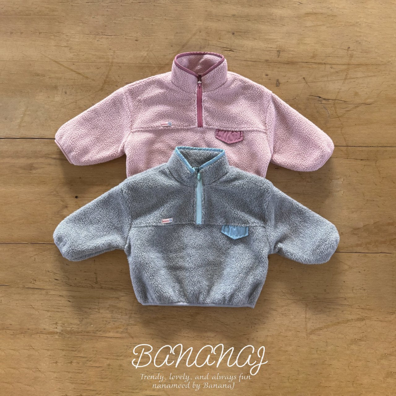 ［BANANAJ］Forming half zip-up