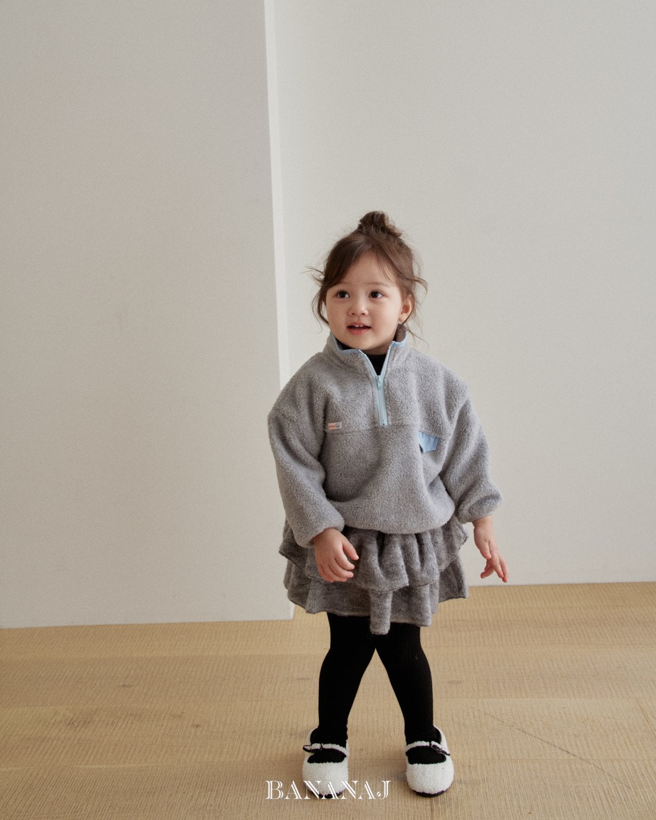 ［BANANAJ］Forming half zip-up