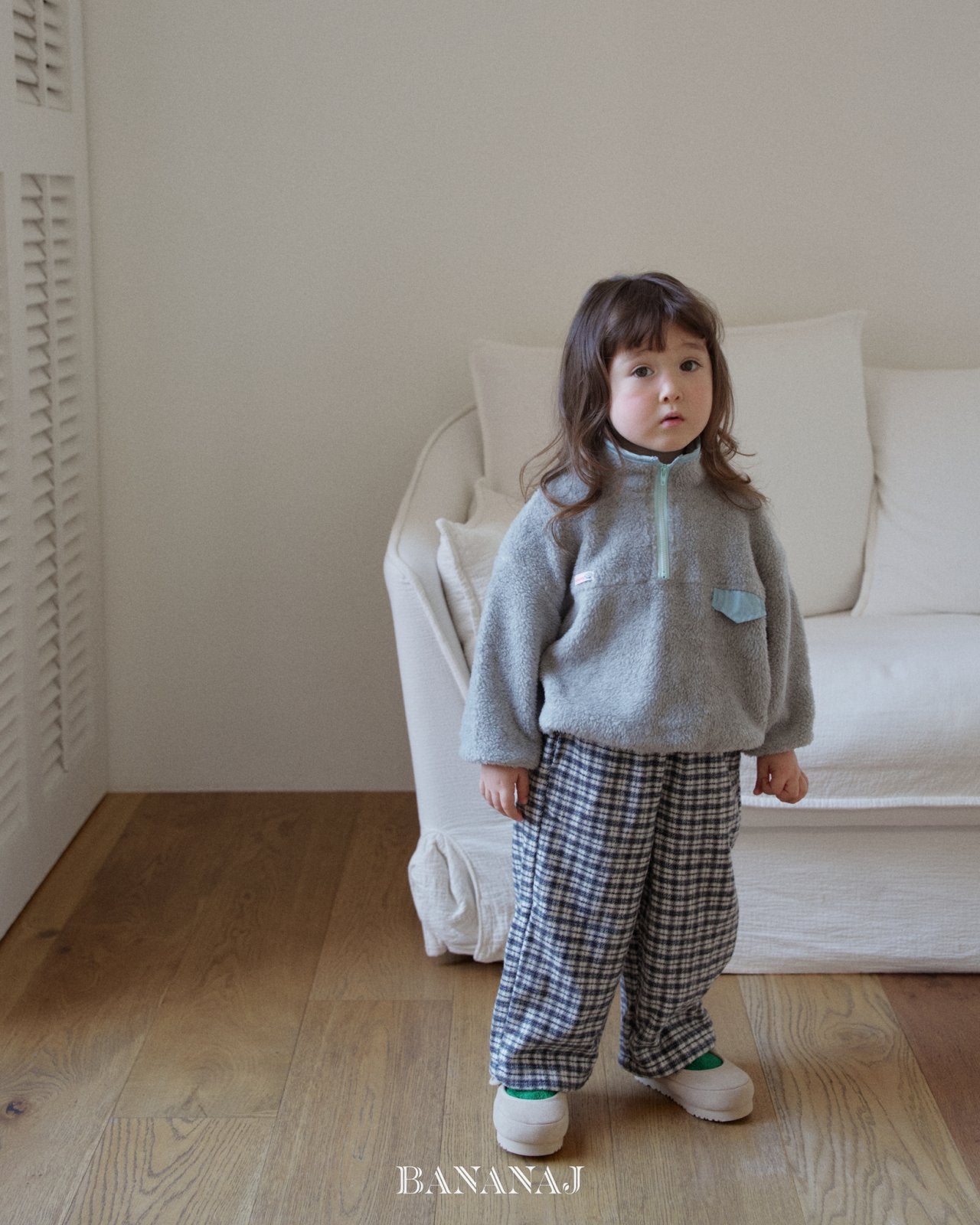 ［BANANAJ］Forming half zip-up