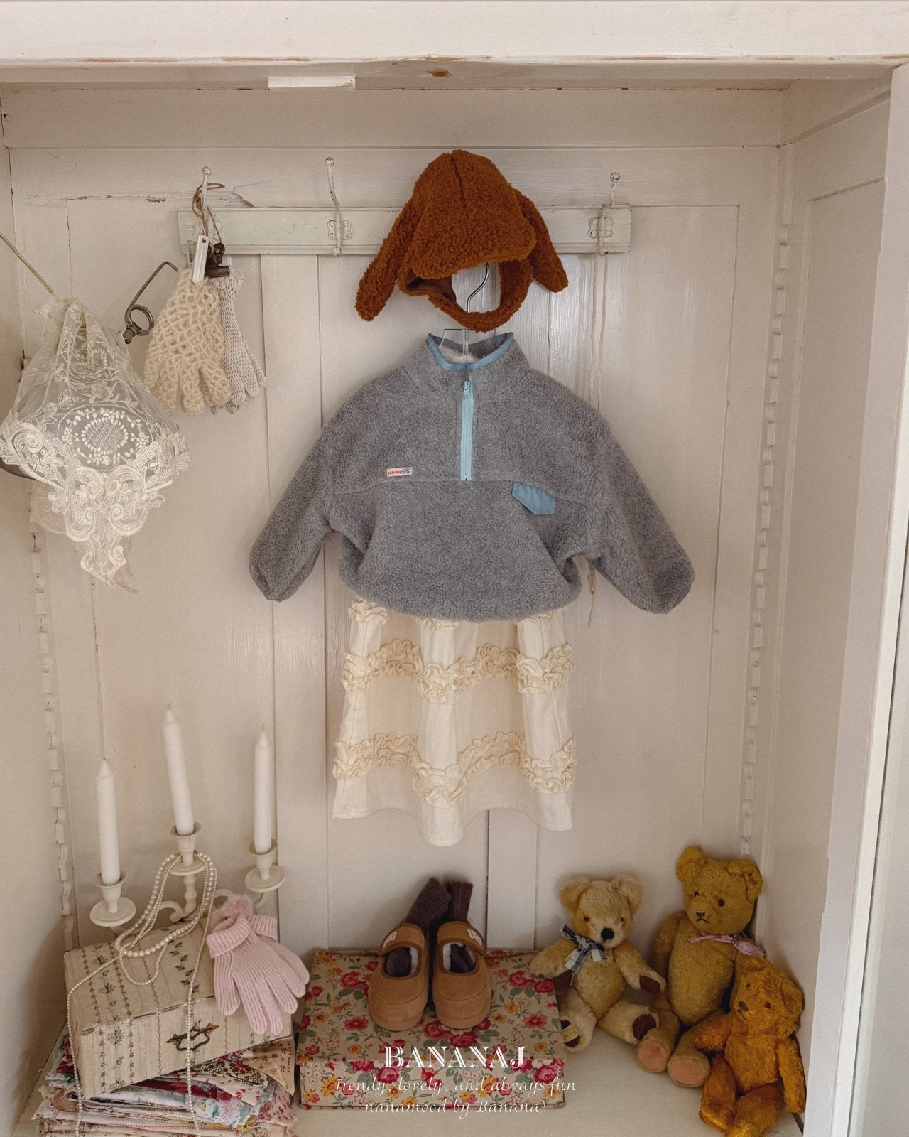 ［BANANAJ］Sherbet frill one-piece