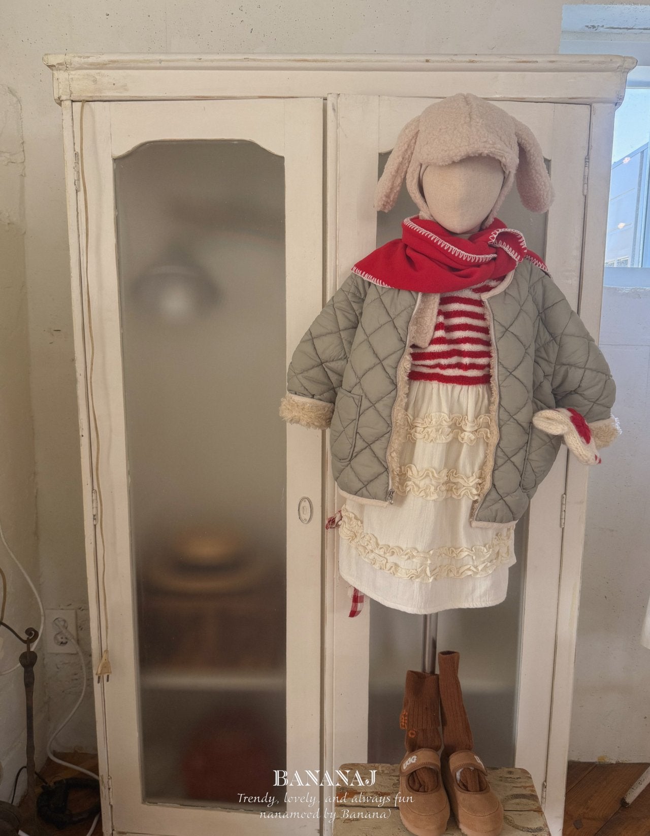 ［BANANAJ］Sherbet frill one-piece