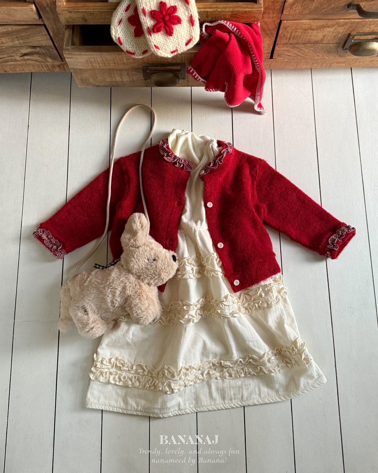 ［BANANAJ］Sherbet frill one-piece