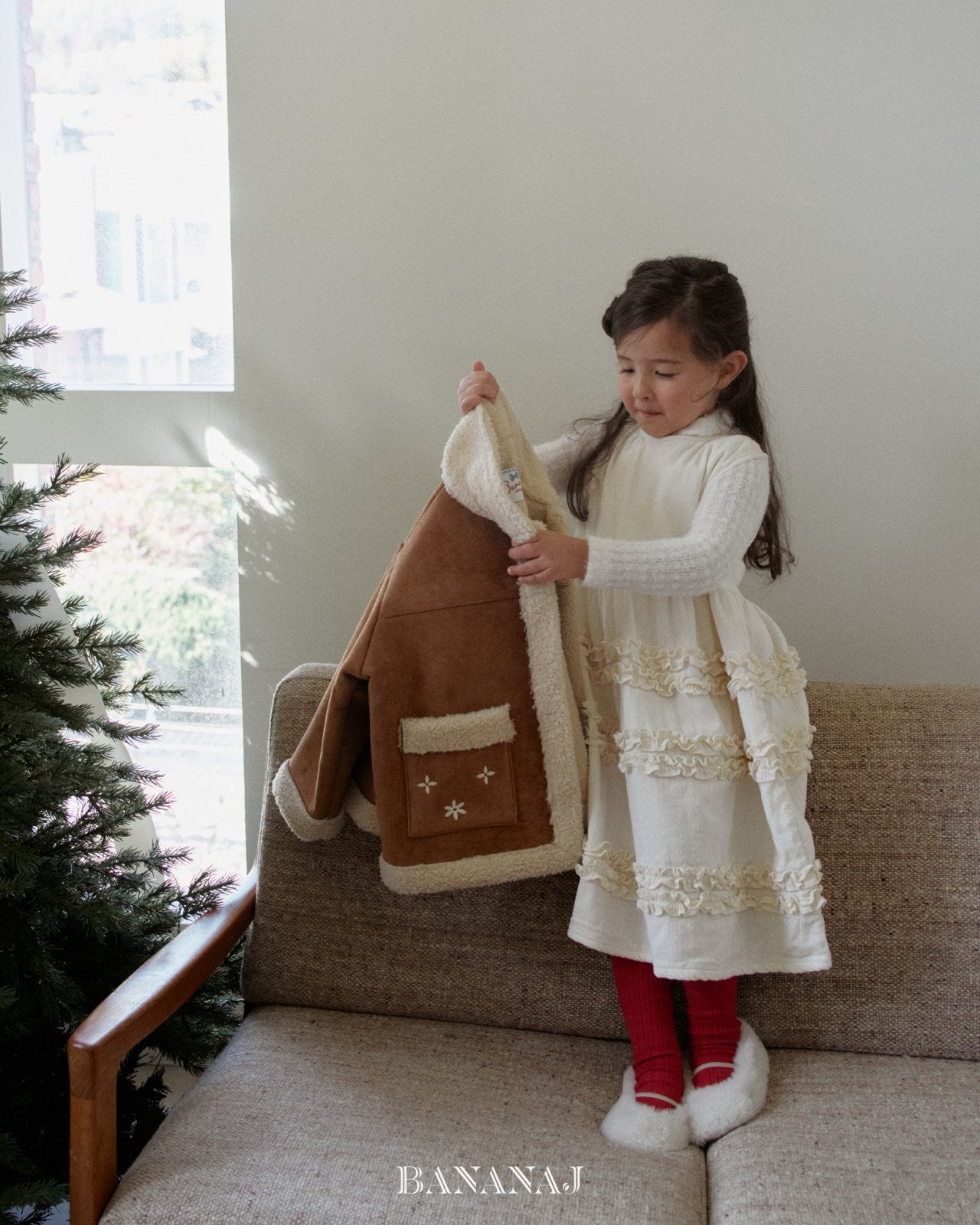 ［BANANAJ］Sherbet frill one-piece