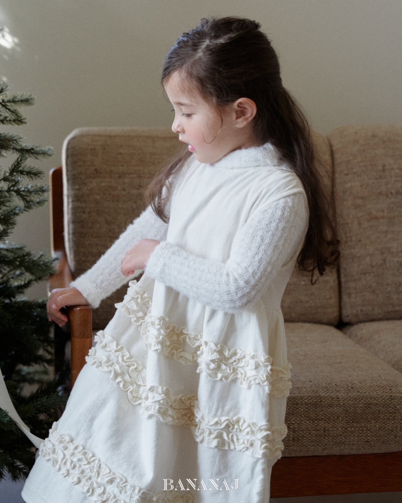 ［BANANAJ］Sherbet frill one-piece