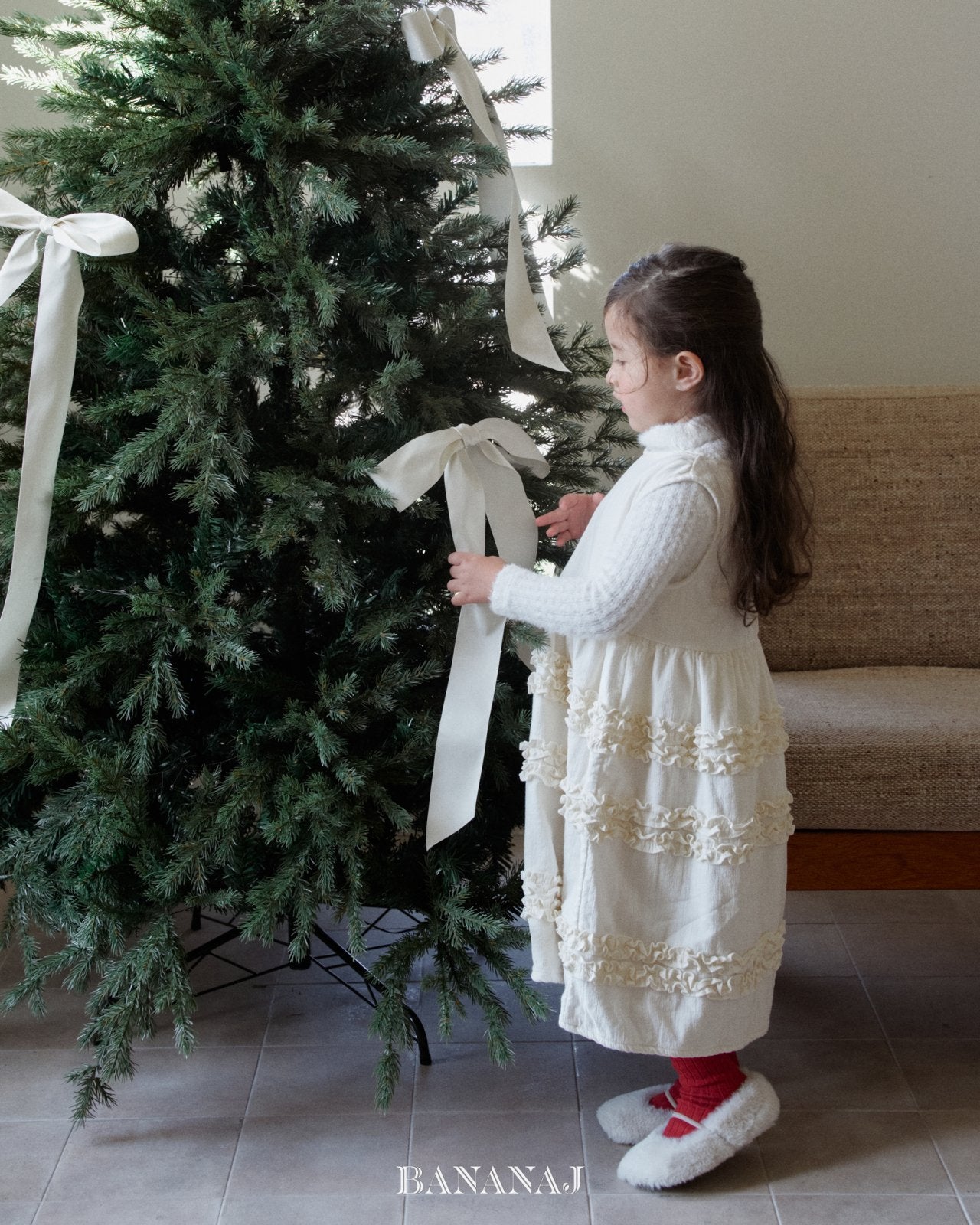 ［BANANAJ］Sherbet frill one-piece