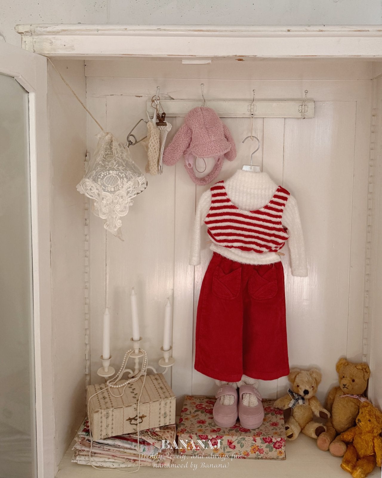 ［BANANAJ］Soft stripe vest