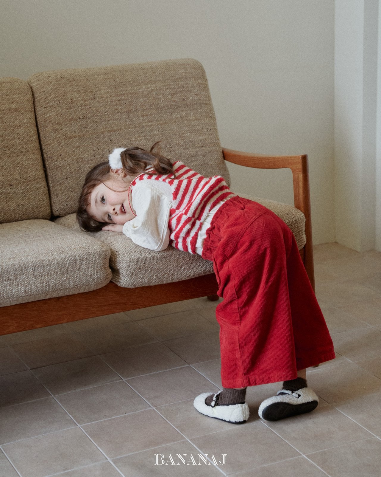 ［BANANAJ］Soft stripe vest