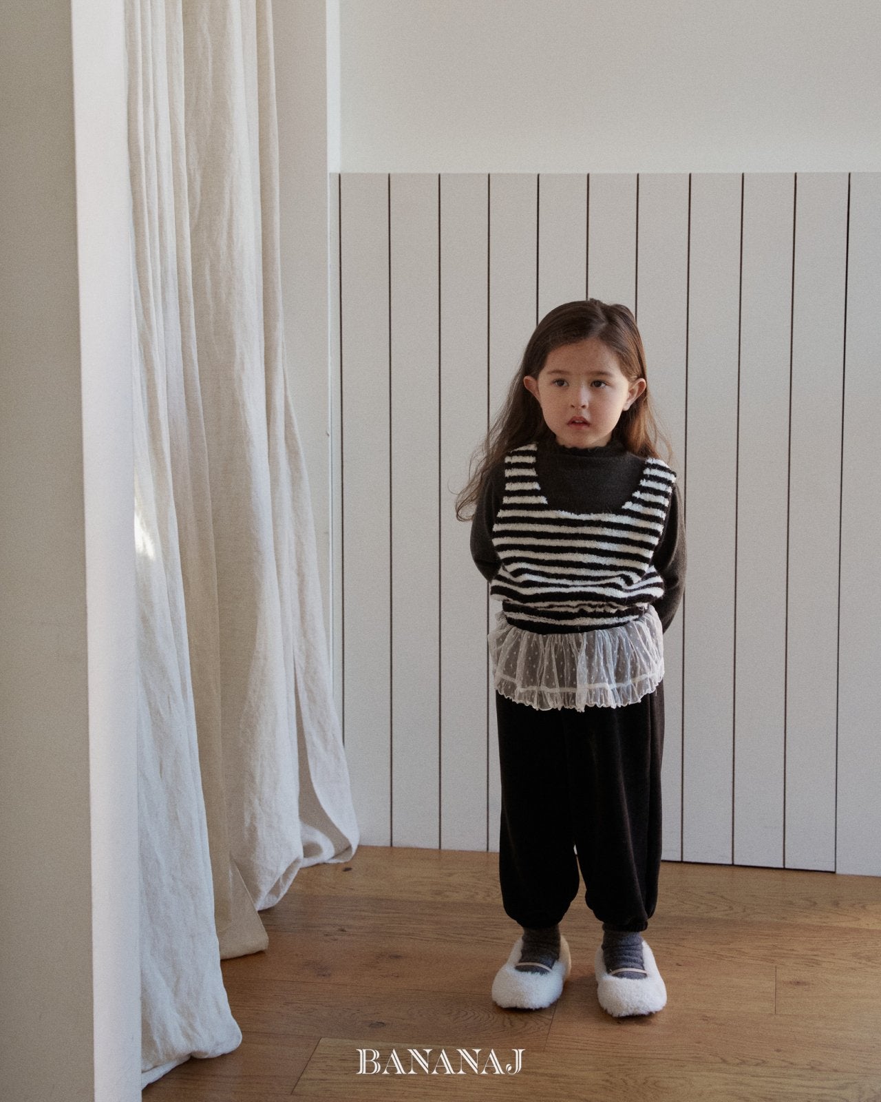 ［BANANAJ］Soft stripe vest