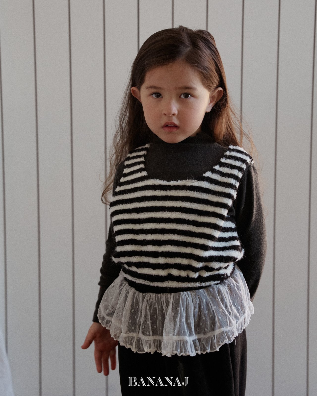 ［BANANAJ］Soft stripe vest