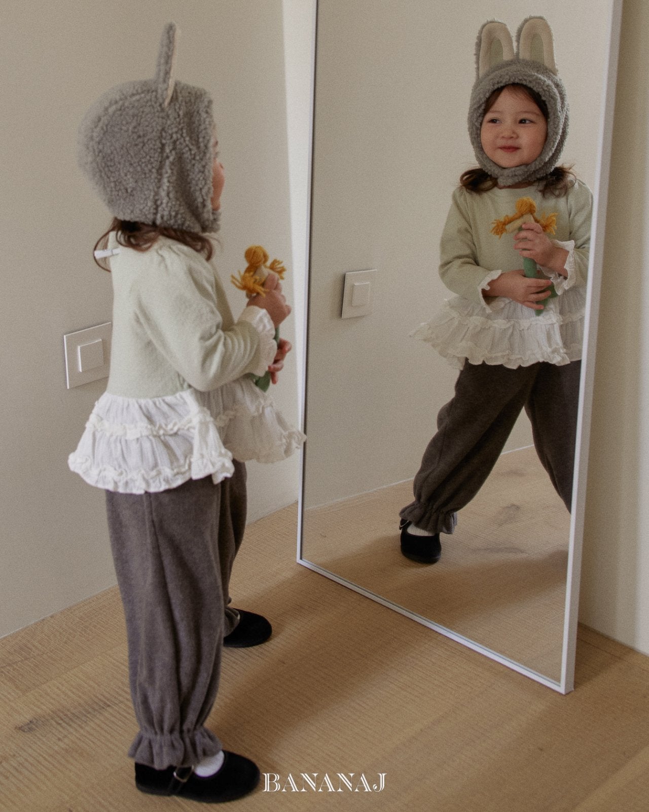 ［BANANAJ］Ruffle frill tee