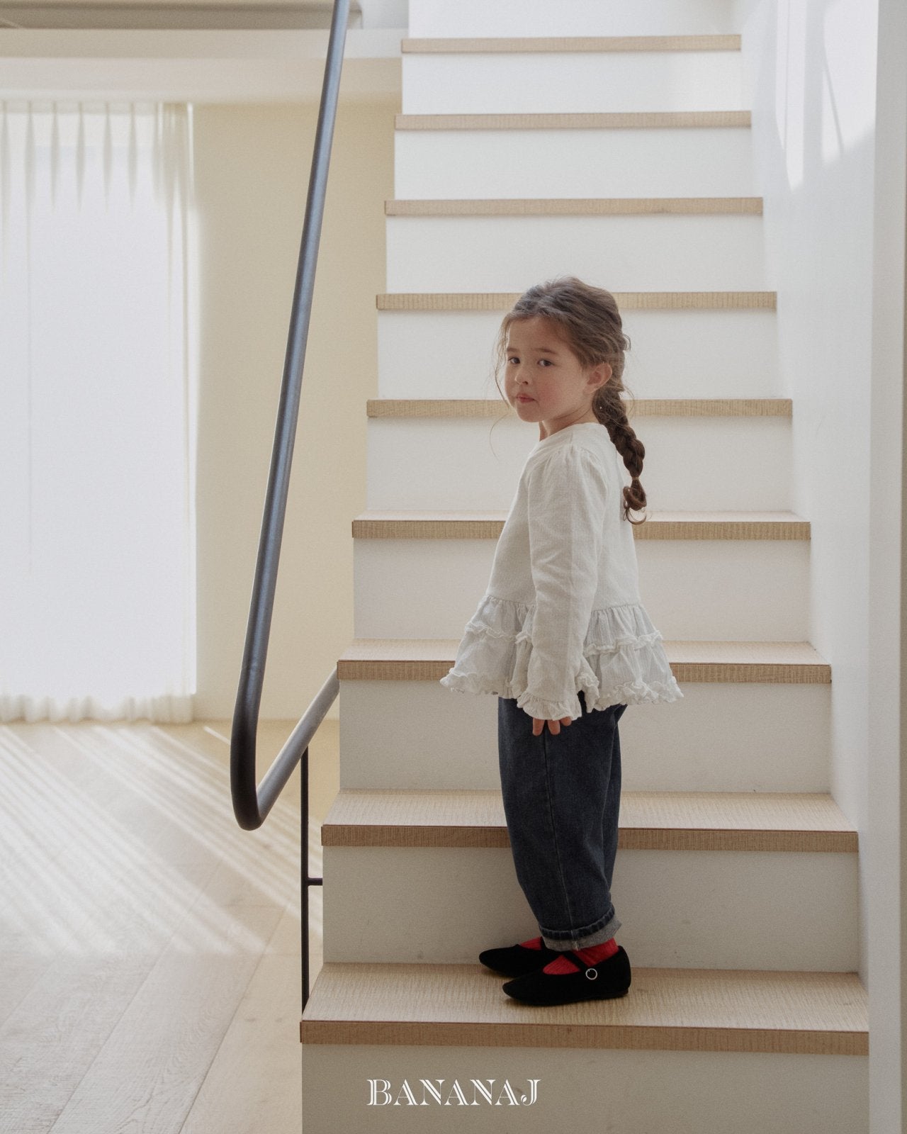 ［BANANAJ］Ruffle frill tee