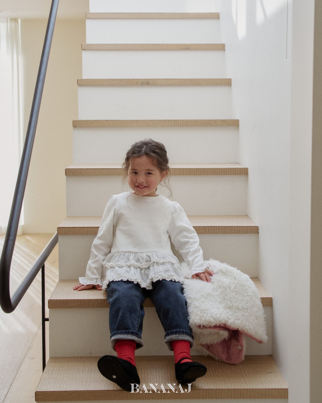 ［BANANAJ］Ruffle frill tee