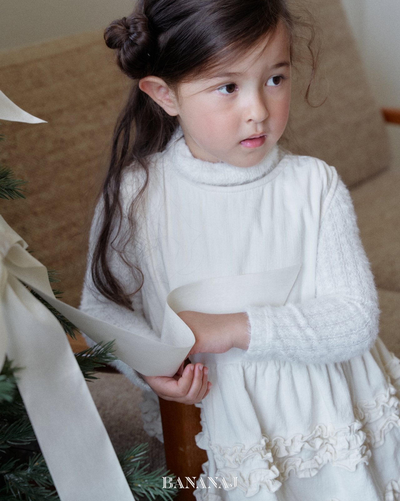 ［BANANAJ］Soft touch turtleneck tee