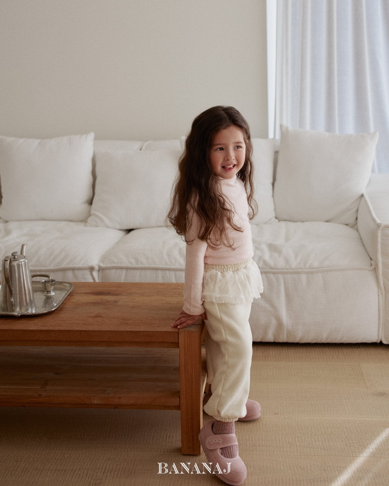 ［BANANAJ］Soft turtleneck tee