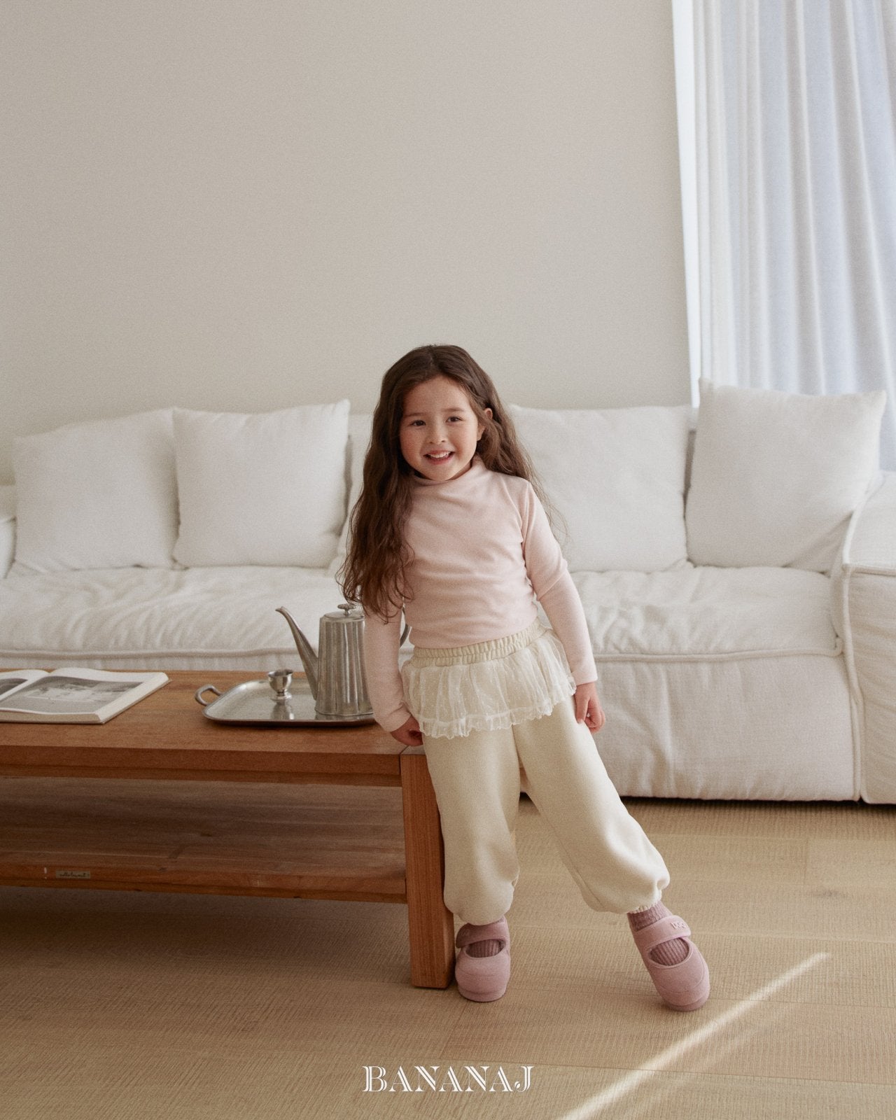 ［BANANAJ］Soft turtleneck tee