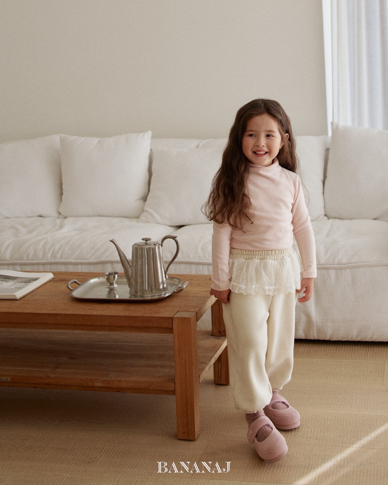 ［BANANAJ］Soft turtleneck tee