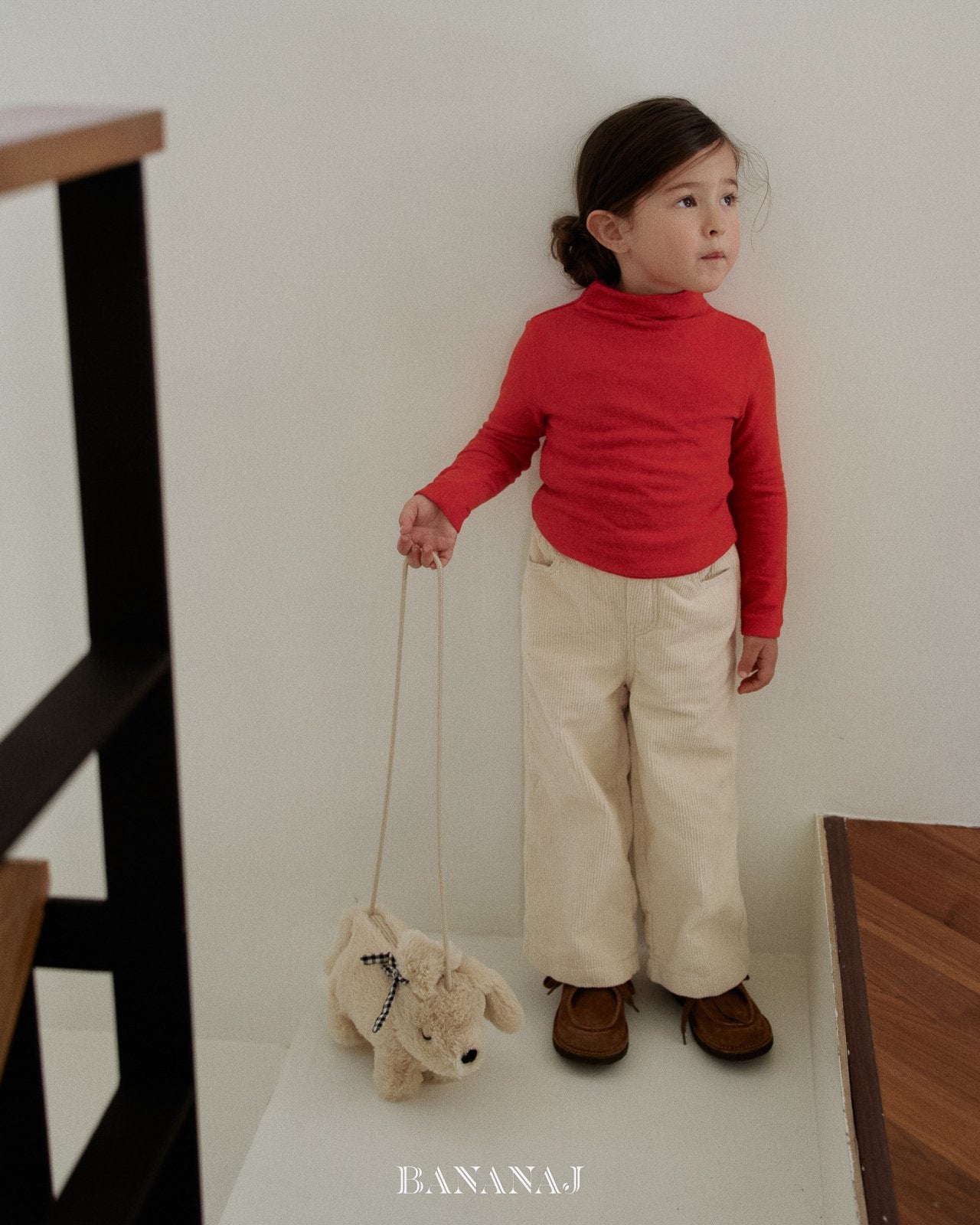 ［BANANAJ］Soft turtleneck tee