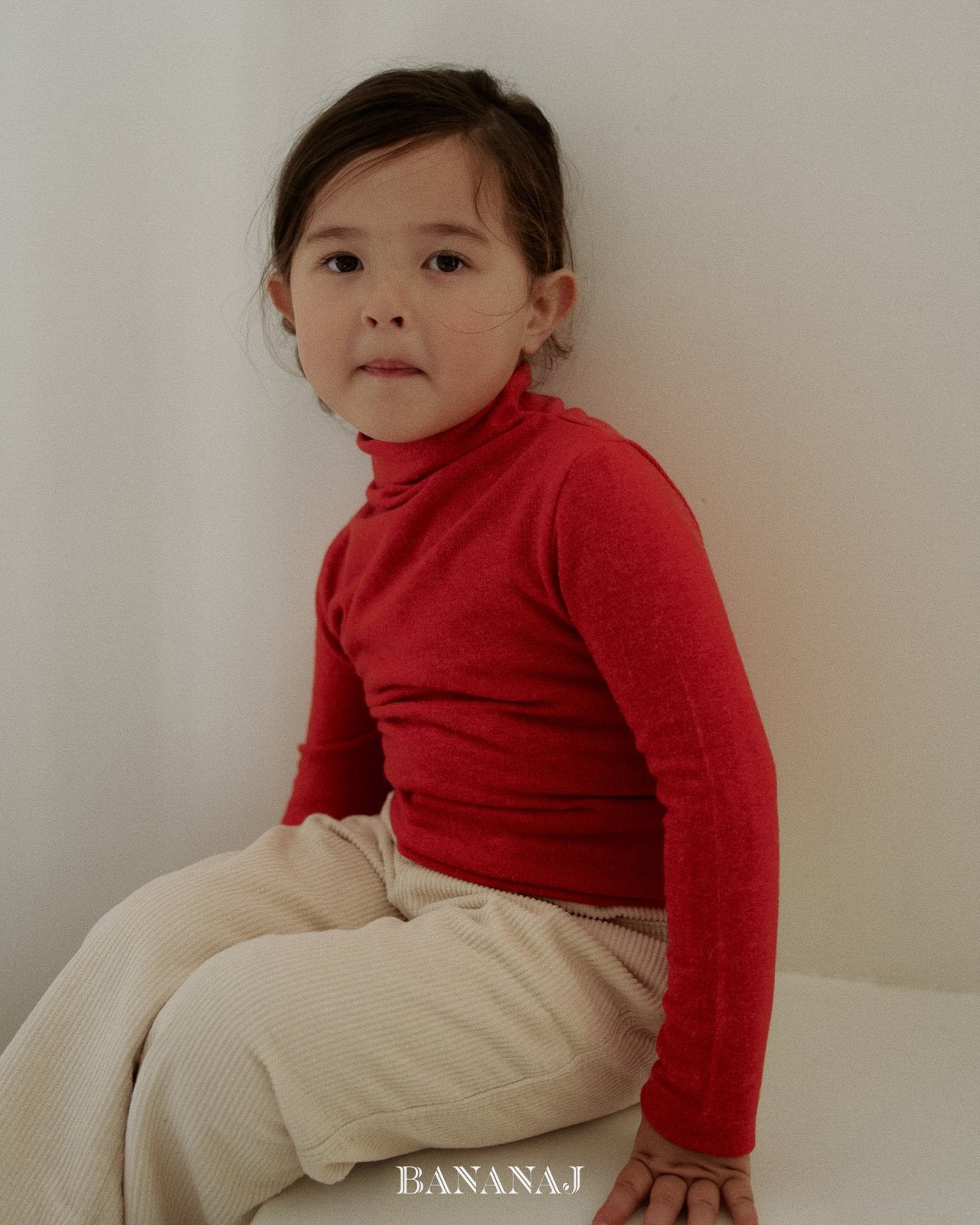 ［BANANAJ］Soft turtleneck tee